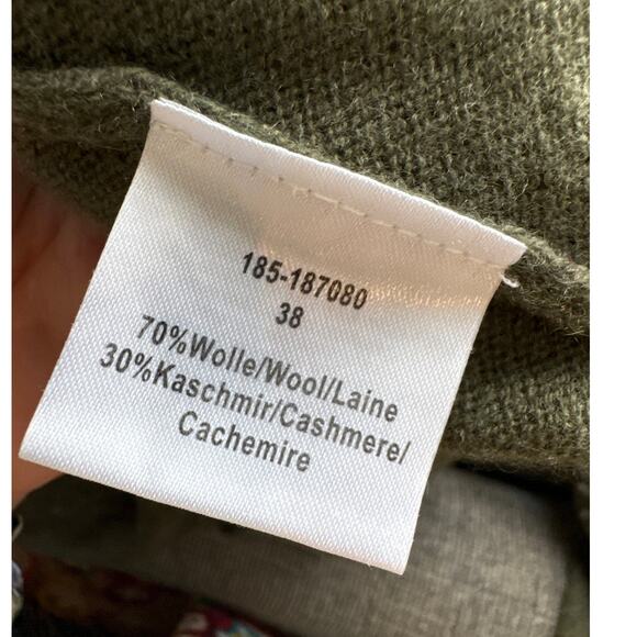 Princess Goes Hollywood Cashmere Blend Sweater V-Neck Green 38 US M - Picture 6 of 8